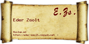 Eder Zsolt névjegykártya